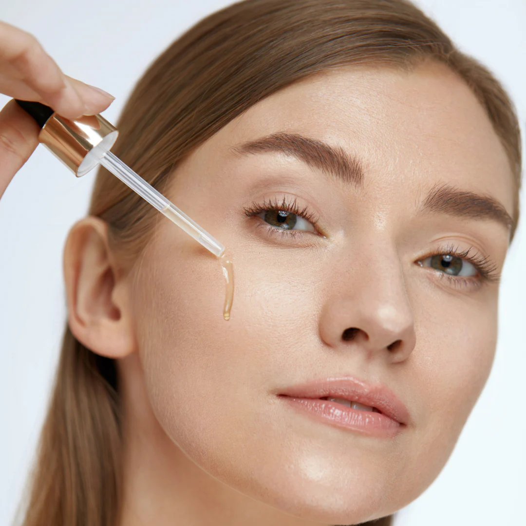 Cica skincare benefits and how to use for glowing skin - Centella Asiatica product on green background